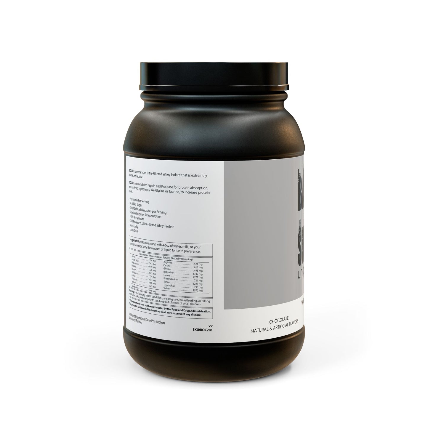 Whey Isolate Protein Supplement (907g, 2lb)