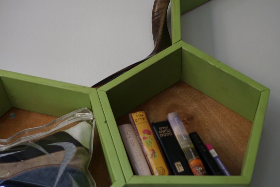 Happy Trumpet & Teffilin Shelf