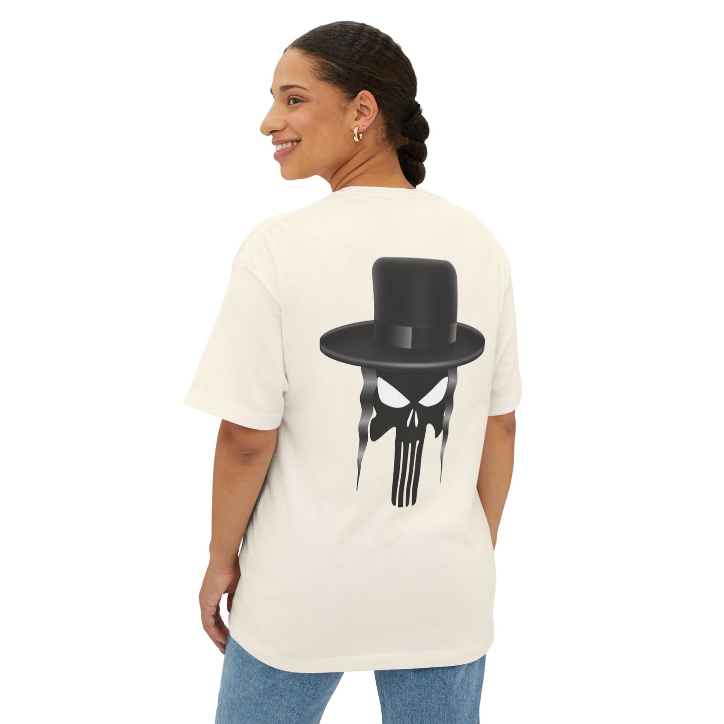 The Jewish Punisher Unisex Oversized Boxy Tee