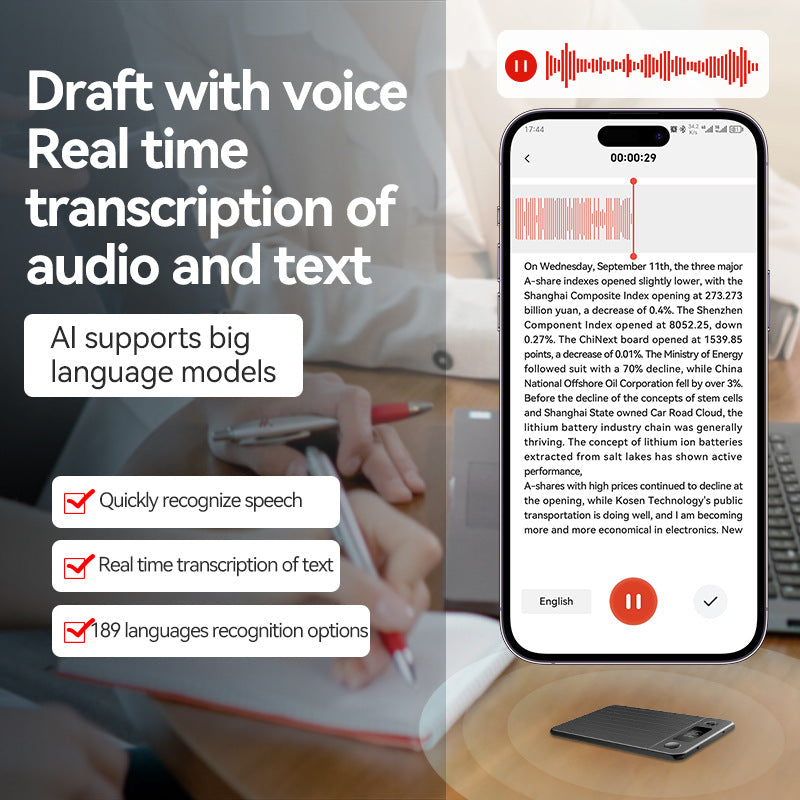Survivor AI Recorder – real-time AI transcription in the app