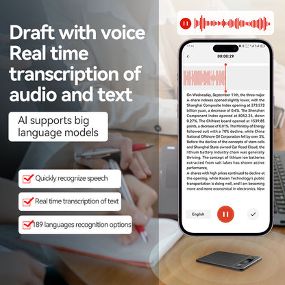 Survivor AI Recorder – real-time AI transcription in the app