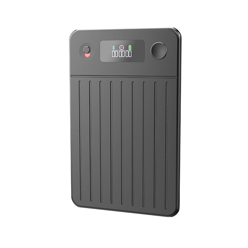 Survivor AI Recorder – digital display showing battery and recording status