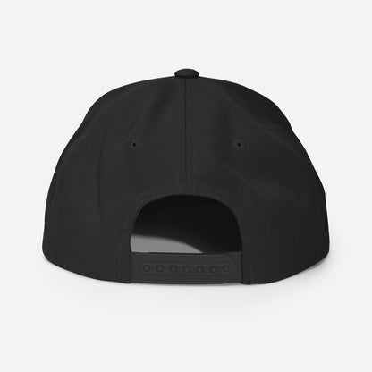 Emet Truth Infinity Hebrew snapback hat – black, back view (2)