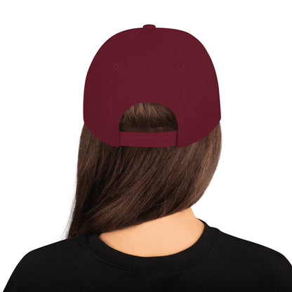Emet Truth Infinity Hebrew snapback hat – maroon, back view