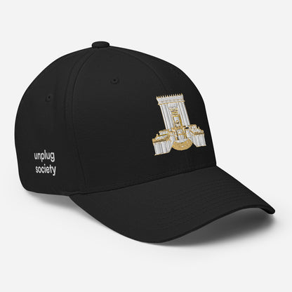 Holy Of Holies Ark of the Covenant structured cap – black, front view
