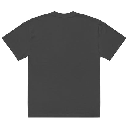 Believer oversized faded t-shirt – black, back view