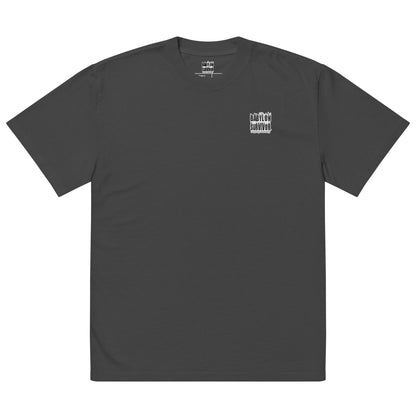 All Is Vanity Ecclesiastes oversized faded t-shirt – black, front view