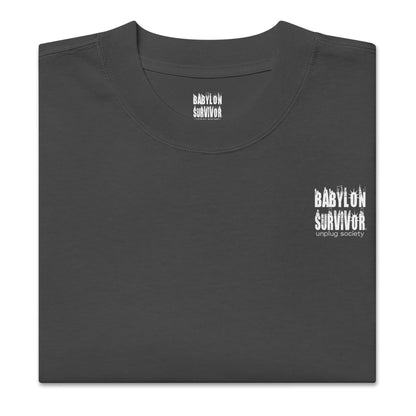 Eating Movies oversized faded t-shirt – black, front view (4)