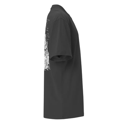 Babylon Is Falling Again oversized faded t-shirt – black