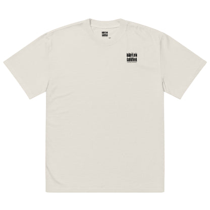 Spirit Matkot body and soul angels oversized t-shirt – bone, front view (2)