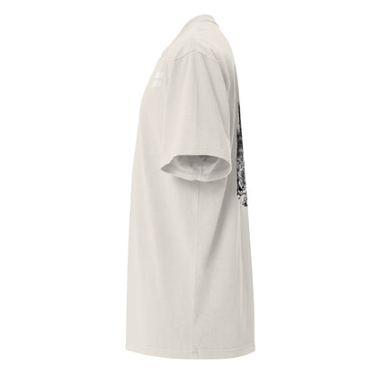 Babylon Is Falling Again oversized faded t-shirt – bone