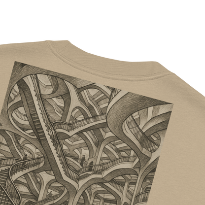 Dizengoff Maze Tel Aviv oversized faded t-shirt – khaki, product details view