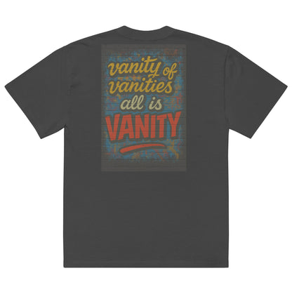 All Is Vanity Ecclesiastes oversized faded t-shirt – black, back view (2)