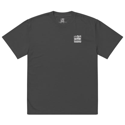 All Is Vanity Ecclesiastes oversized faded t-shirt – black, front view