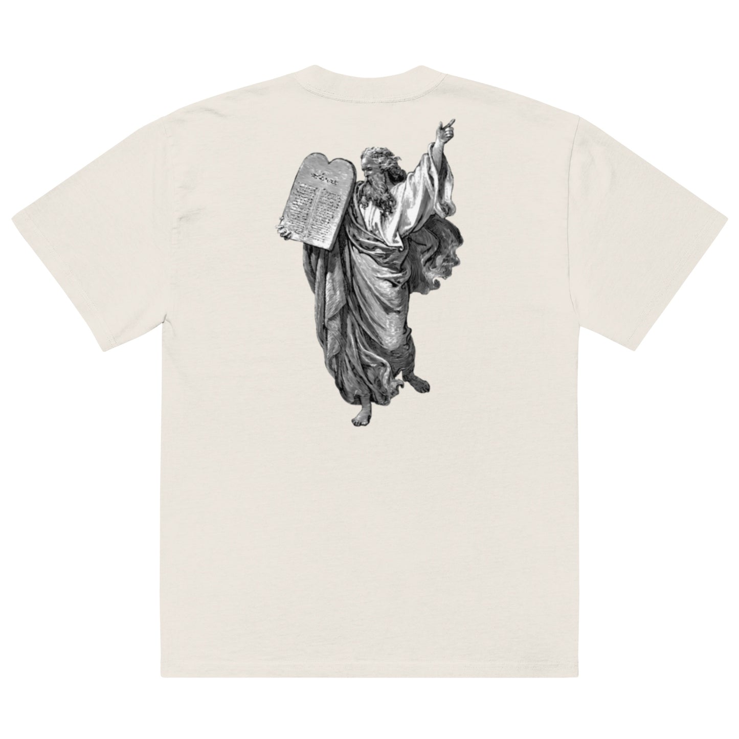 Moses and the 10 commandments Oversized faded t-shirt