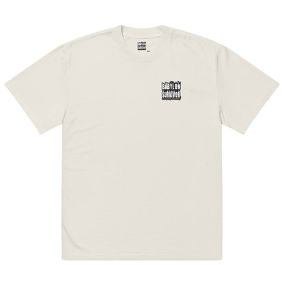 Moses and the 10 Commandments oversized faded t-shirt – bone, front view