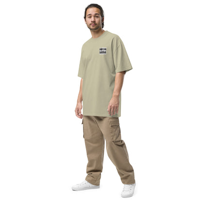 Dr. Death grim reaper oversized faded t-shirt – eucalyptus, front view