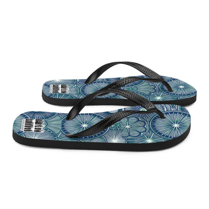 Diatoms ocean art flip-flops – white