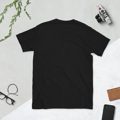Gratitude spiritual t-shirt – black, back view