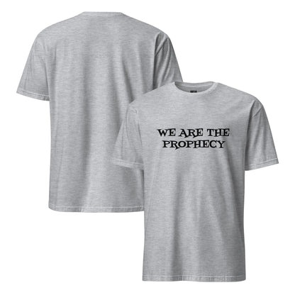 We Are The Prophecy Jewish t-shirt – sport grey, front and back view