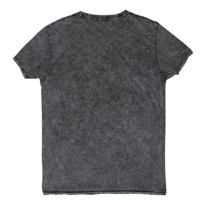 Babylon Survivor logo denim t-shirt – black, back view (2)