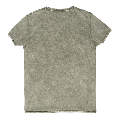 Babylon Survivor logo denim t-shirt – dark army green, back view
