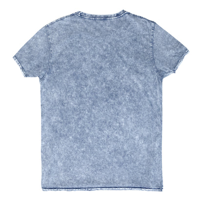 Babylon Survivor logo denim t-shirt – blue, back view