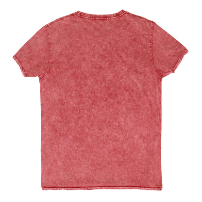 Babylon Survivor logo denim t-shirt – garnet red, back view