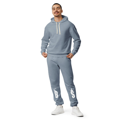 Babylon Survivor BS fleece sweatpants – blue jean, front view (2)
