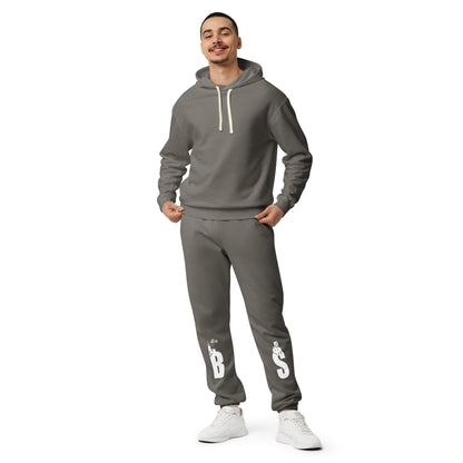 Babylon Survivor BS fleece sweatpants – pepper, front view