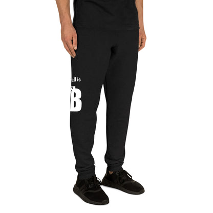 Babylon Survivor BS fleece joggers – black, front view