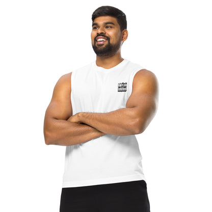 Snake Oil serpent muscle shirt – white, front view (3)