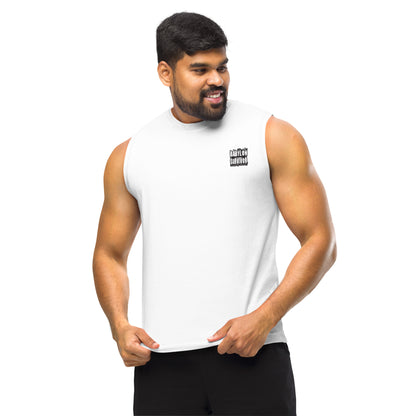 Snake Oil serpent muscle shirt – white, front view (2)