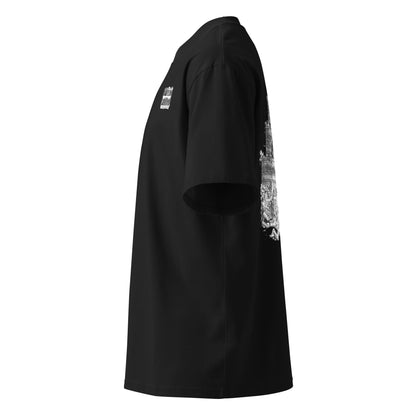 Babylon Is Falling Again organic oversized t-shirt – black