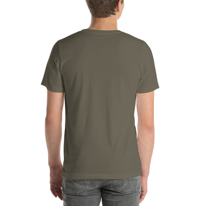 Quality over Quantity Jewish pride t-shirt – army, back view