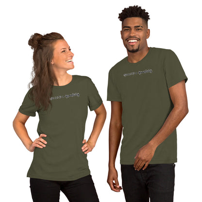 Quality over Quantity Jewish pride t-shirt – military green, front view