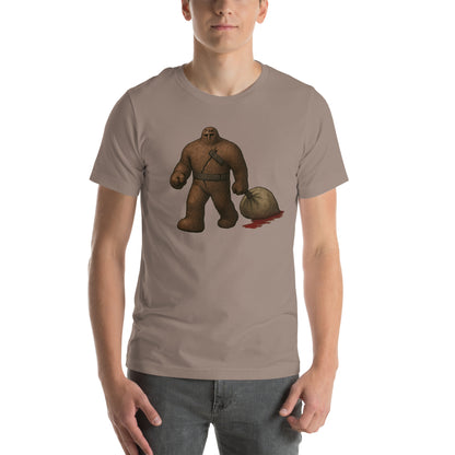 The Golem of Prague Jewish folklore t-shirt – pebble, front view