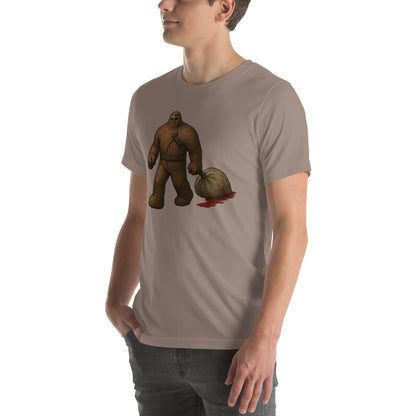 The Golem of Prague Jewish folklore t-shirt – pebble, front view