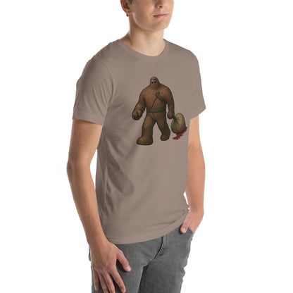 The Golem of Prague Jewish folklore t-shirt – pebble, front view