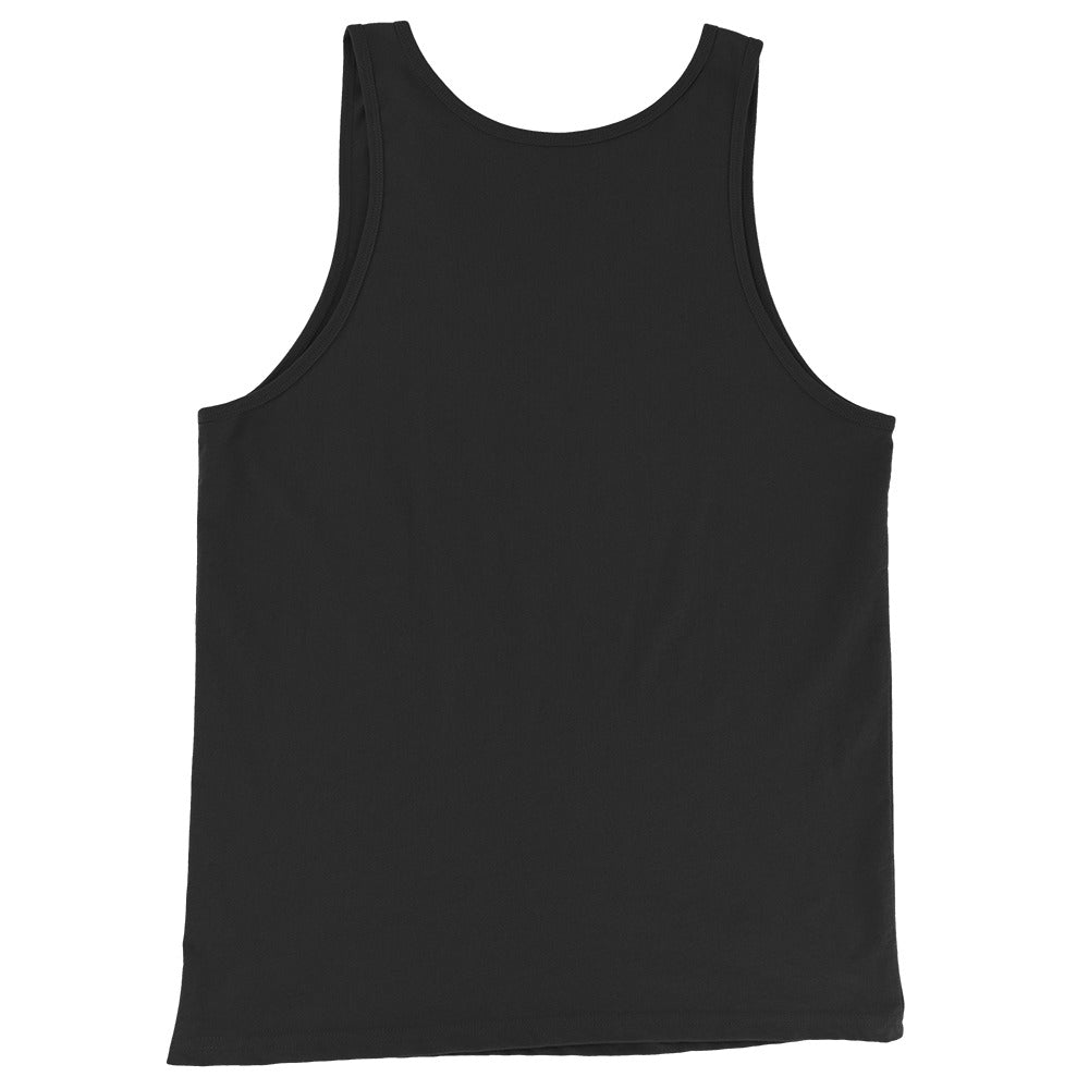 Babylon Survivor Unplug Society black tank top – black, back view