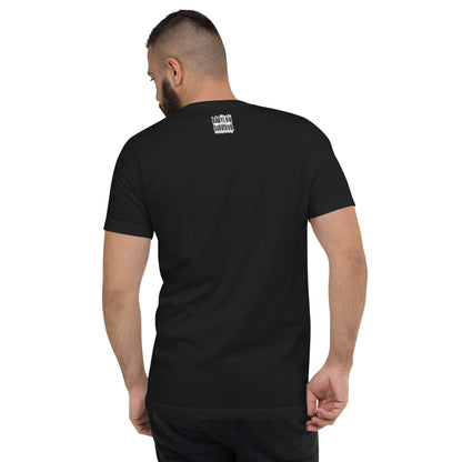 Goy Kadosh holy nation v-neck t-shirt – black, back view