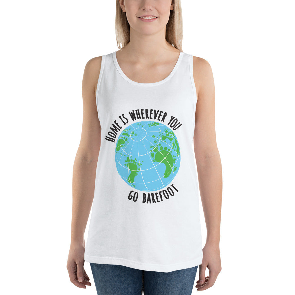 Home Is Wherever You Go Barefoot Unisex  Tank Top