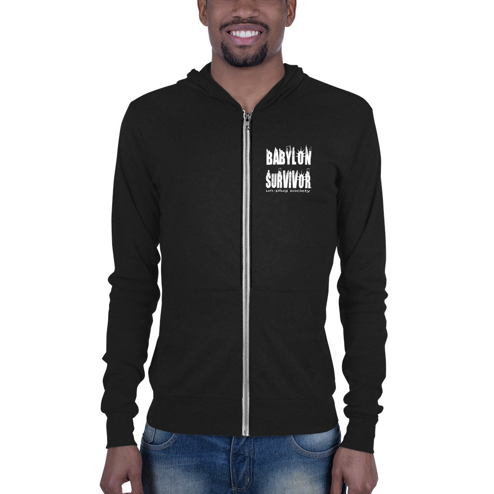Babylon Survivor Unisex zip hoodie