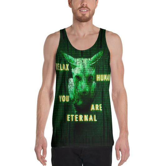 Relax Human, You Are Eternal Unisex Tank Top