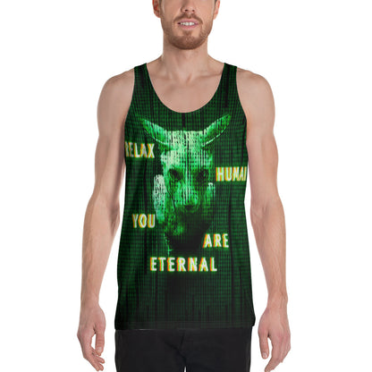 Relax Human You Are Eternal sphinx cat tank top