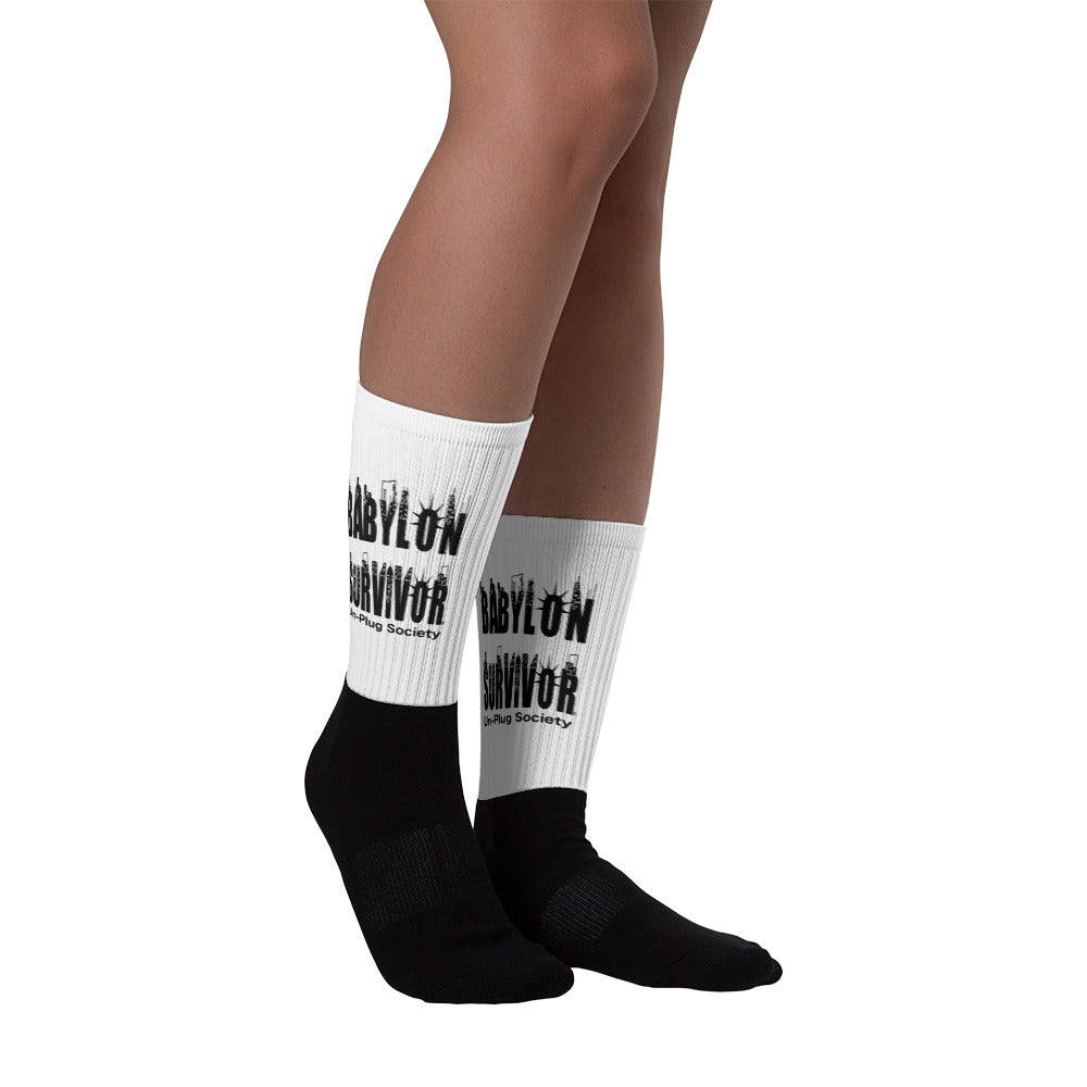 Babylon Survivor black&white Socks