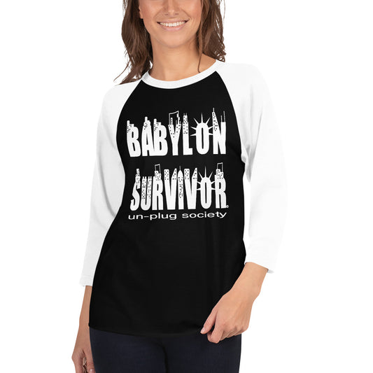 Babylon Survivor 3/4 Sleeve Baseball Shirt 3/4 sleeve raglan shirt