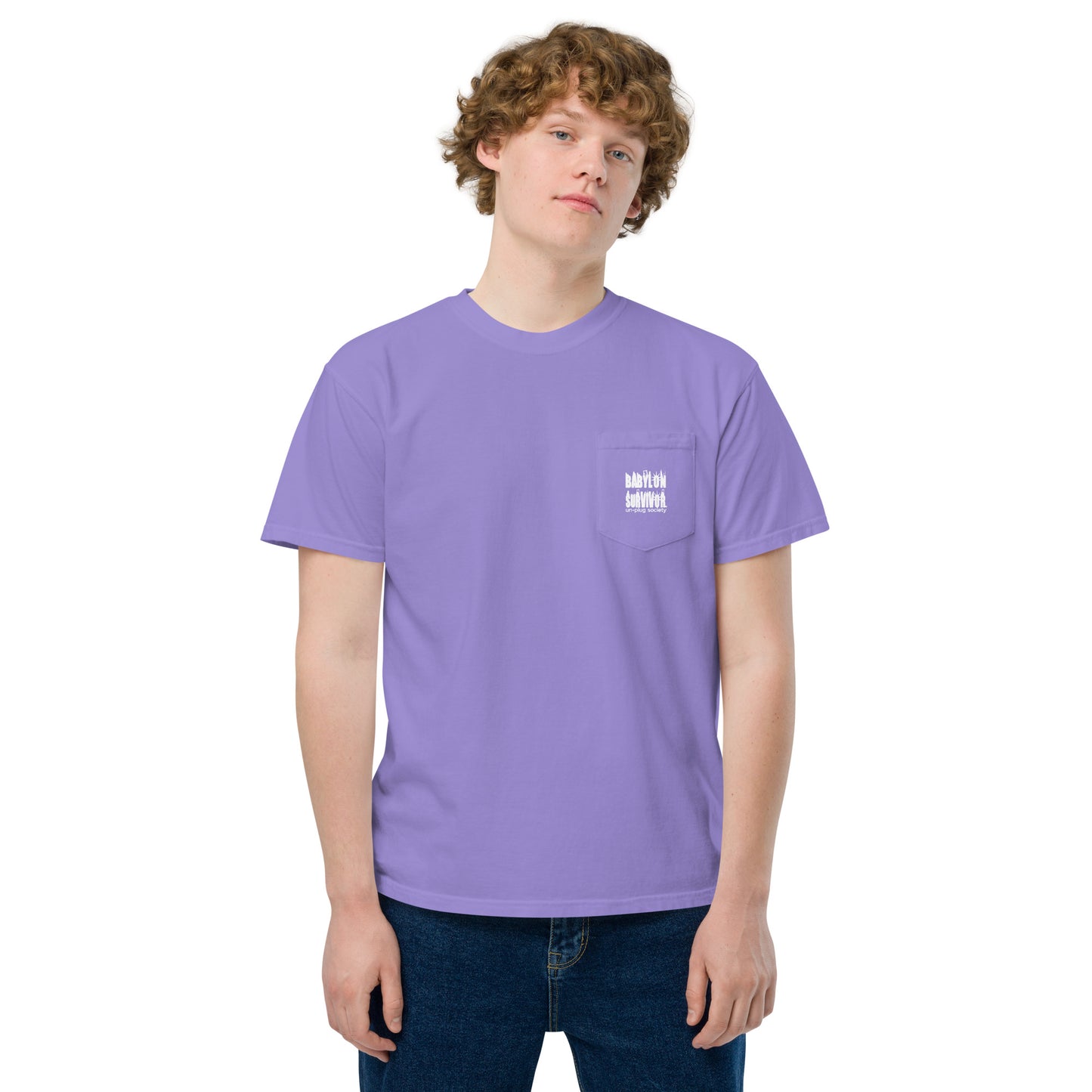 Babylon Survivor Unisex garment-dyed pocket t-shirt