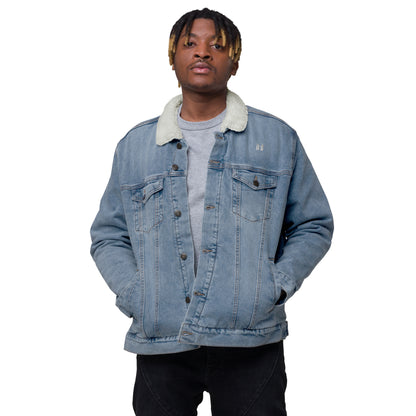 Babylon Survivor denim sherpa jacket – light, front view